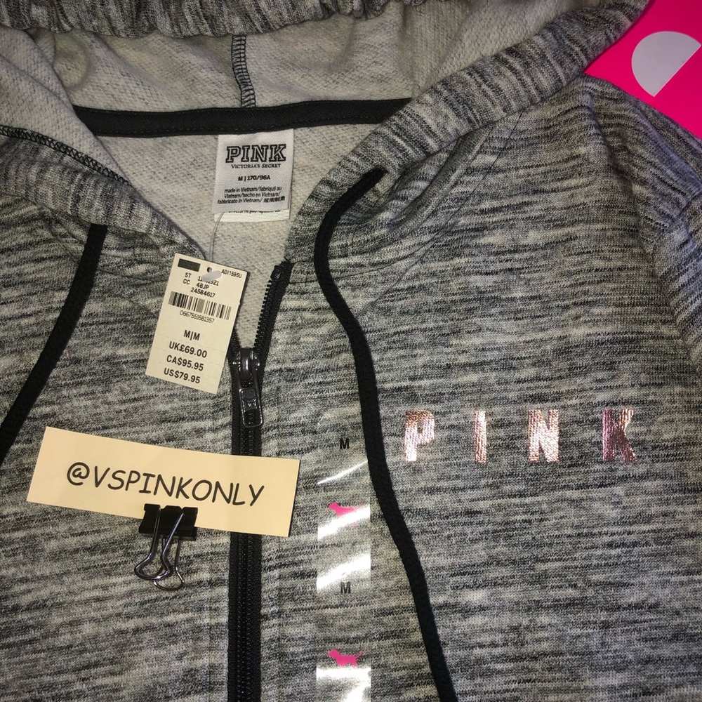 ‼️Sold out‼️VS PINK BLING PERFECT FULL-ZIP /Size M - Picture 4 of 6